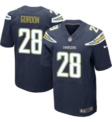 Men's Nike Los Angeles Chargers #28 Melvin Gordon Elite Navy Blue Team Color NFL Jersey