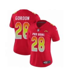 Women's Nike Los Angeles Chargers #28 Melvin Gordon Limited Red AFC 2019 Pro Bowl NFL Jersey