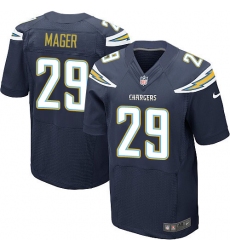 Men's Nike Los Angeles Chargers #29 Craig Mager Elite Navy Blue Team Color NFL Jersey