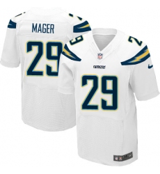 Men's Nike Los Angeles Chargers #29 Craig Mager Elite White NFL Jersey