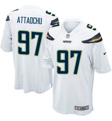 Men's Nike Los Angeles Chargers #97 Jeremiah Attaochu Game White NFL Jersey