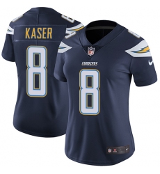 Women's Nike Los Angeles Chargers #8 Drew Kaser Elite Navy Blue Team Color NFL Jersey