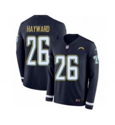 Youth Nike Los Angeles Chargers #26 Casey Hayward Limited Navy Blue Therma Long Sleeve NFL Jersey
