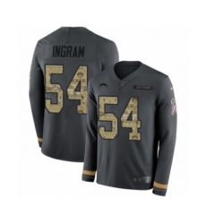 Youth Nike Los Angeles Chargers #54 Melvin Ingram Limited Black Salute to Service Therma Long Sleeve NFL Jersey