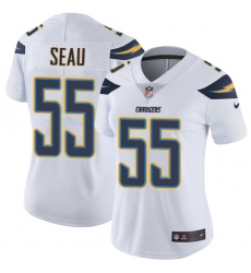 Women's Nike Los Angeles Chargers #55 Junior Seau Elite White NFL Jersey