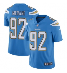 Youth Nike Los Angeles Chargers #92 Brandon Mebane Electric Blue Alternate Vapor Untouchable Limited Player NFL Jersey