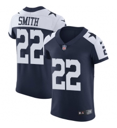 Men's Nike Dallas Cowboys #22 Emmitt Smith Navy Blue Throwback Alternate Vapor Untouchable Elite Player NFL Jersey