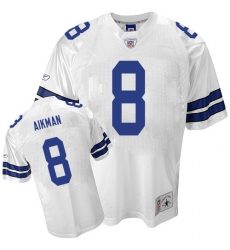 Reebok Dallas Cowboys #8 Troy Aikman Premier EQT White Legend Throwback NFL Jersey