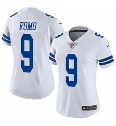 Women's Nike Dallas Cowboys #9 Tony Romo Elite White NFL Jersey