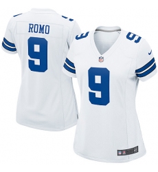 Women's Nike Dallas Cowboys #9 Tony Romo Game White NFL Jersey