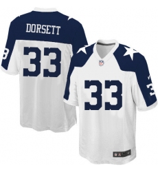 Men's Nike Dallas Cowboys #33 Tony Dorsett Game White Throwback Alternate NFL Jersey