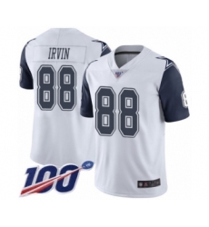 Men's Dallas Cowboys #88 Michael Irvin Limited White Rush Vapor Untouchable 100th Season Football Jersey