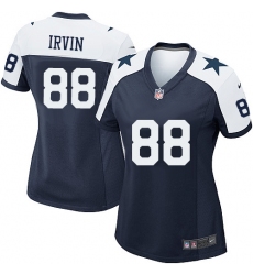 Women's Nike Dallas Cowboys #88 Michael Irvin Game Navy Blue Throwback Alternate NFL Jersey