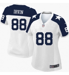 Women's Nike Dallas Cowboys #88 Michael Irvin Game White Throwback Alternate NFL Jersey