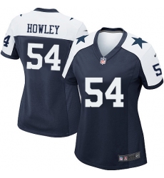 Women's Nike Dallas Cowboys #54 Chuck Howley Game Navy Blue Throwback Alternate NFL Jersey