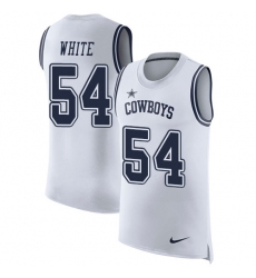 Men's Nike Dallas Cowboys #54 Randy White Limited White Rush Player Name & Number Tank Top NFL Jersey