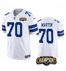 Men's Dallas Cowboys #70 Zack Martin White 2023 F.U.S.E. NFC East Champions Football Stitched Jersey