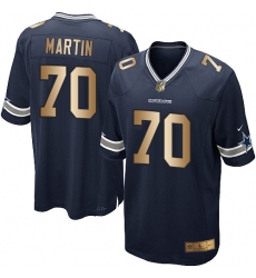 Youth Nike Dallas Cowboys #70 Zack Martin Elite Navy/Gold Team Color NFL Jersey