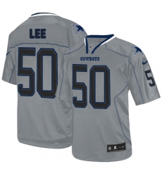 Men's Nike Dallas Cowboys #50 Sean Lee Elite Lights Out Grey NFL Jersey