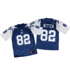 Men's Nike Dallas Cowboys #82 Jason Witten Elite Navy/White Throwback NFL Jersey