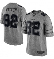 Men's Nike Dallas Cowboys #82 Jason Witten Limited Gray Gridiron NFL Jersey