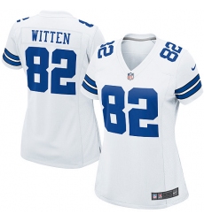 Women's Nike Dallas Cowboys #82 Jason Witten Game White NFL Jersey