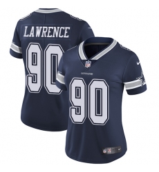 Women's Nike Dallas Cowboys #90 Demarcus Lawrence Elite Navy Blue Team Color NFL Jersey