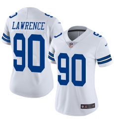 Women's Nike Dallas Cowboys #90 Demarcus Lawrence Elite White NFL Jersey