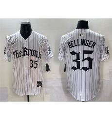 Men's New York Yankees #35 Cody Bellinger White Pinstripe 'Gothic Legacy Edition' Vapor Premier Limited Stitched Baseball Jersey