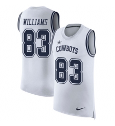 Men's Nike Dallas Cowboys #83 Terrance Williams Limited White Rush Player Name & Number Tank Top NFL Jersey
