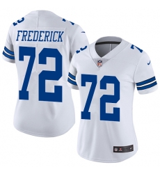 Women's Nike Dallas Cowboys #72 Travis Frederick Elite White NFL Jersey