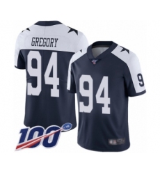 Men's Dallas Cowboys #94 Randy Gregory Navy Blue Throwback Alternate Vapor Untouchable Limited Player 100th Season Football Jersey