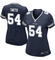 Women's Nike Dallas Cowboys #54 Jaylon Smith Game Navy Blue Team Color NFL Jersey