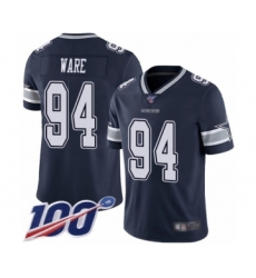 Men's Dallas Cowboys #94 DeMarcus Ware Navy Blue Team Color Vapor Untouchable Limited Player 100th Season Football Jersey