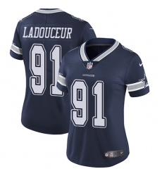 Women's Nike Dallas Cowboys #91 L. P. Ladouceur Elite Navy Blue Team Color NFL Jersey