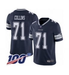 Men's Dallas Cowboys #71 La'el Collins Navy Blue Team Color Vapor Untouchable Limited Player 100th Season Football Jersey