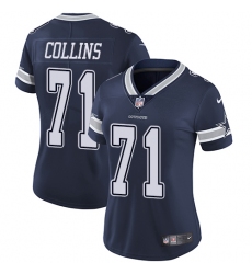 Women's Nike Dallas Cowboys #71 La'el Collins Elite Navy Blue Team Color NFL Jersey