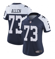 Women's Nike Dallas Cowboys #73 Larry Allen Elite Navy Blue Throwback Alternate NFL Jersey