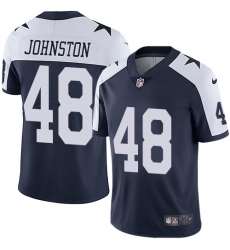 Men's Nike Dallas Cowboys #48 Daryl Johnston Navy Blue Throwback Alternate Vapor Untouchable Limited Player NFL Jersey