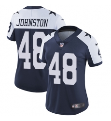 Women's Nike Dallas Cowboys #48 Daryl Johnston Navy Blue Throwback Alternate Vapor Untouchable Limited Player NFL Jersey