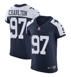 Men's Nike Dallas Cowboys #97 Taco Charlton Navy Blue Throwback Alternate Vapor Untouchable Elite Player NFL Jersey