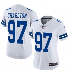 Women's Nike Dallas Cowboys #97 Taco Charlton Elite White NFL Jersey