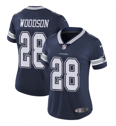 Women's Nike Dallas Cowboys #28 Darren Woodson Elite Navy Blue Team Color NFL Jersey