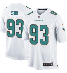 Men's Nike Miami Dolphins #93 Ndamukong Suh Game White NFL Jersey