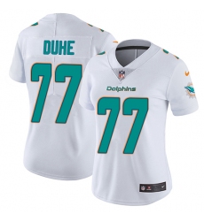 Women's Nike Miami Dolphins #77 Adam Joseph Duhe Elite White NFL Jersey