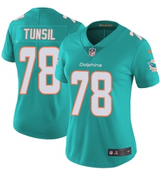 Women's Nike Miami Dolphins #78 Laremy Tunsil Aqua Green Team Color Vapor Untouchable Limited Player NFL Jersey