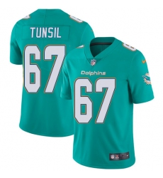 Youth Nike Miami Dolphins #67 Laremy Tunsil Elite Aqua Green Team Color NFL Jersey