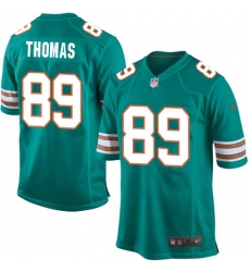 Youth Nike Miami Dolphins #89 Julius Thomas Game Aqua Green Alternate NFL Jersey