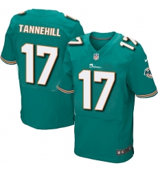 Men's Nike Miami Dolphins #17 Ryan Tannehill Elite Aqua Green Team Color NFL Jersey
