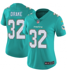 Women's Nike Miami Dolphins #32 Kenyan Drake Aqua Green Team Color Vapor Untouchable Limited Player NFL Jersey